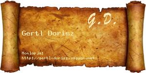 Gertl Dorisz névjegykártya